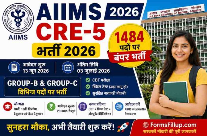AIIMS CRE 5 Recruitment 2026