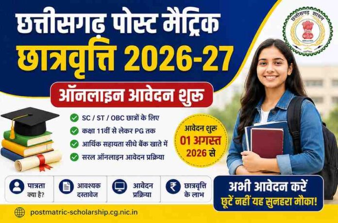 CG Post Matric Scholarship 2026-27