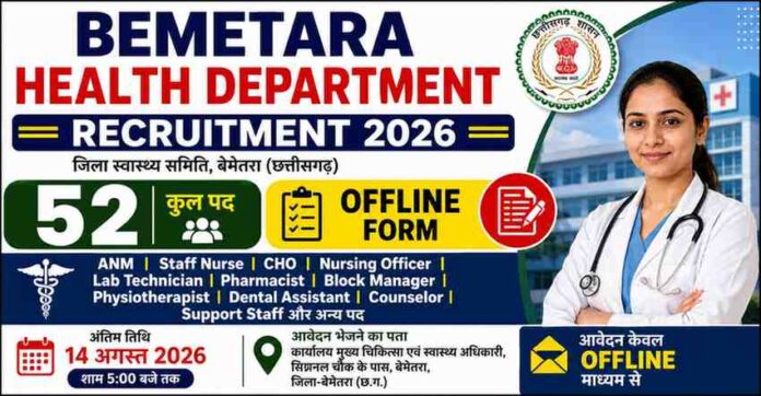 Bemetara Health Department Recruitment 2026